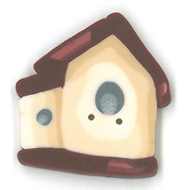 click here to view larger image of Large Red Roof Birdhouse (buttons)