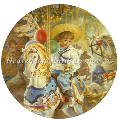 click here to view larger image of Boy on Carousel - Sandra Kuck (chart)
