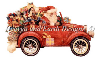 click here to view larger image of Santa In Car  (chart)