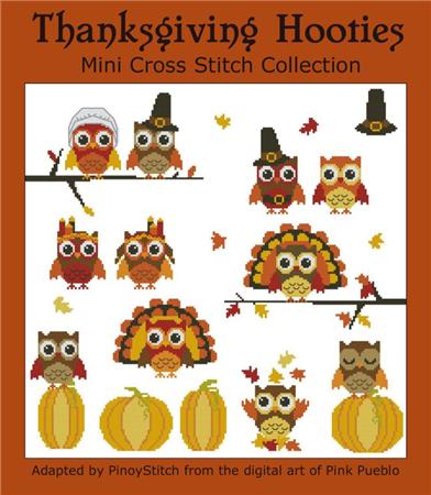 click here to view larger image of Hooties Thanksgiving Mini Collection (chart)