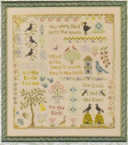 click here to view larger image of Antique Bird Sampler (chart)
