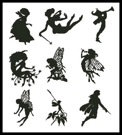click here to view larger image of Little Fairy Silhouettes (chart)