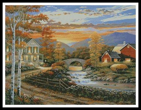 click here to view larger image of Brookside Farm at Sunset  (John Zaccheo) (chart)