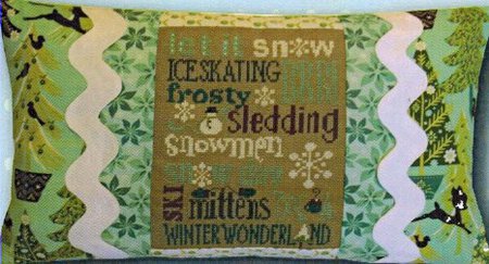 click here to view larger image of Winter Typography Pillow Kit (counted cross stitch kit)