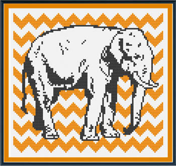 click here to view larger image of Elephant With Orange Chevron (chart)