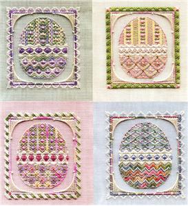 click here to view larger image of Easter Egg Ornaments (Includes Embellishments) (counted canvas chart)