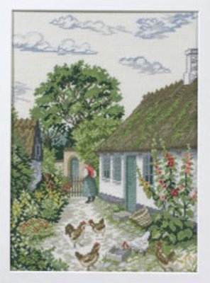 click here to view larger image of Hollyhock (28ct) (counted cross stitch kit)