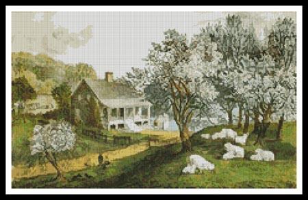 click here to view larger image of American Homestead in Spring (chart)