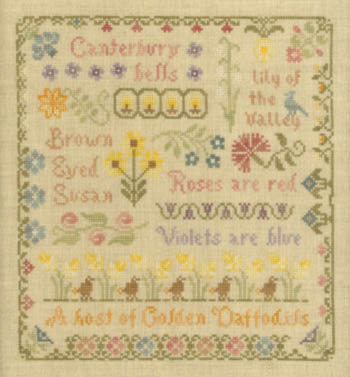 click here to view larger image of Antique Flower Sampler (chart)