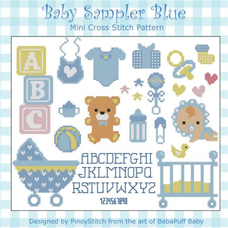 click here to view larger image of Baby Sampler Blue (chart)