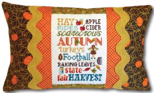 click here to view larger image of Autumn Typography (counted cross stitch kit)