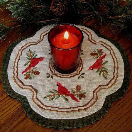 click here to view larger image of Little Candle Mats - Cardinals (chart)