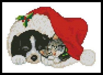 click here to view larger image of Mini Xmas Cat and Dog (chart)