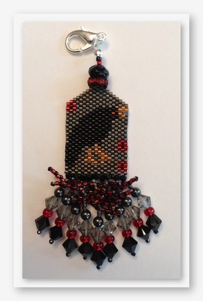 click here to view larger image of Raven and the Rose Fob (bead kit)