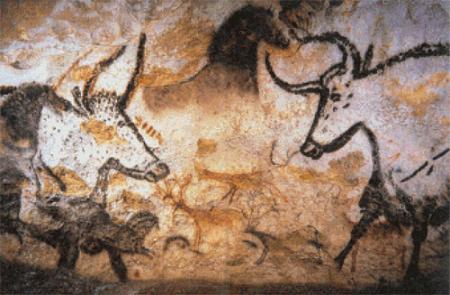 click here to view larger image of Aurochs, Horse, and Deer - Lascaux Cave (chart)