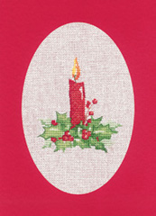 Candle - Red - Christmas Cards by Sue Hill