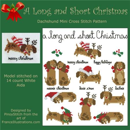 click here to view larger image of Dachshund A Long and Short Christmas (chart)