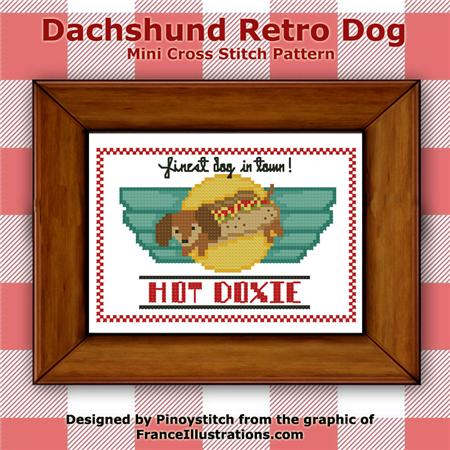 click here to view larger image of Dachshund Retro Dog (chart)