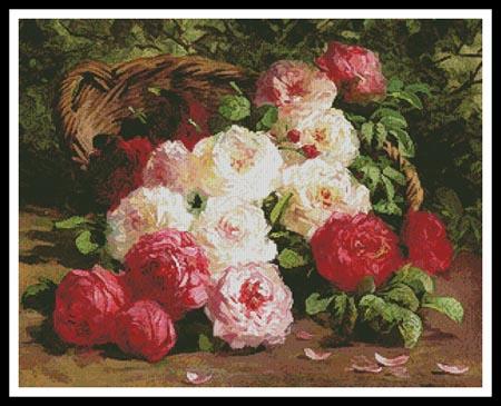 Still Life with Roses in a Basket