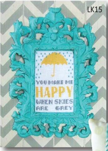 click here to view larger image of You Make Me Happy - Linen kit (counted cross stitch kit)