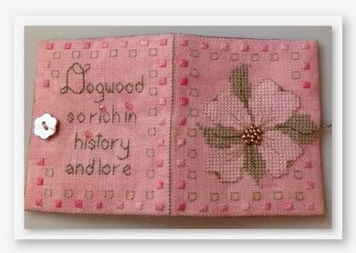 click here to view larger image of Delicate Dogwood Needle Book (counted cross stitch kit)