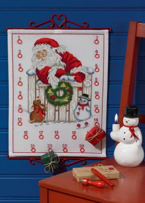 click here to view larger image of Santa Claus and Dog Advent Calendar (counted cross stitch kit)