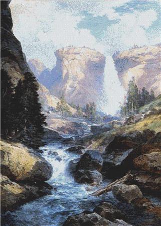 click here to view larger image of Waterfall in Yosemite  (Thomas Moran) (chart)