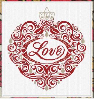 click here to view larger image of Love Ornament (chart)