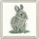click here to view larger image of Baby Rabbit - Little Friends coaster kit (counted cross stitch kit)