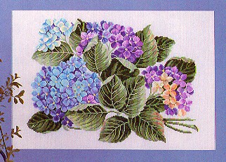 click here to view larger image of Hydrangeas (Aida) (counted cross stitch kit)
