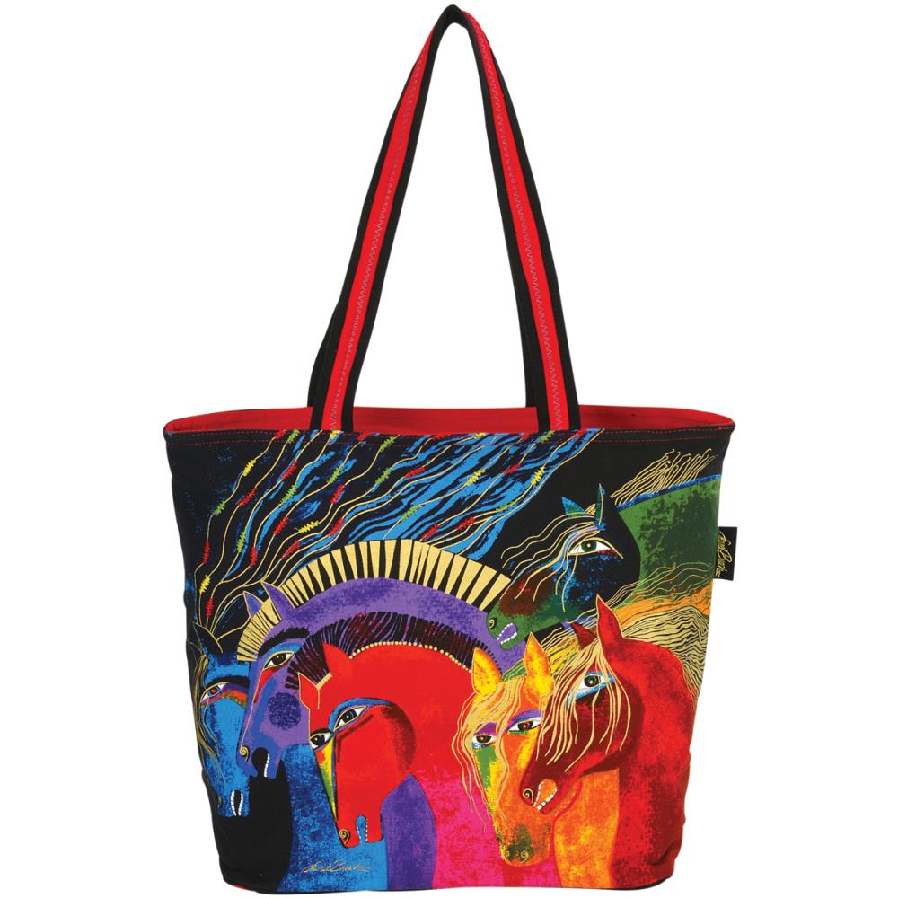 click here to view larger image of Wild Horses of FIre Shoulder Tote Zipper Top (accessory)