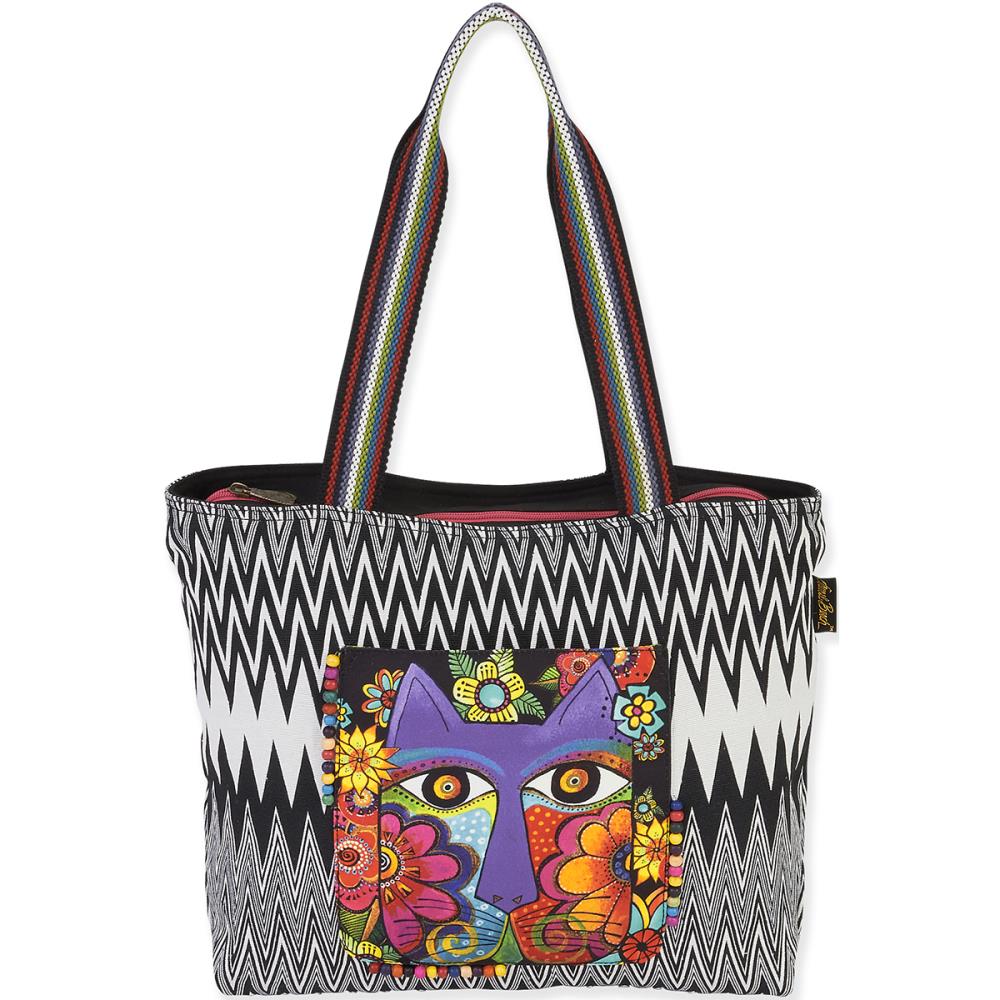 click here to view larger image of Blossoming Feline Shoulder Tote (accessory)