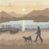 click here to view larger image of Sunset Stroll - Silhouettes (Aida) (counted cross stitch kit)