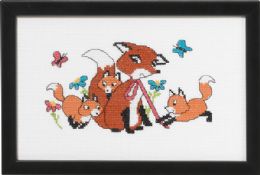 click here to view larger image of Foxes - Mom (counted cross stitch kit)