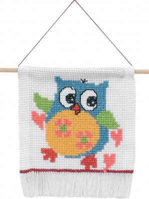 click here to view larger image of My First Kit - Owl (counted cross stitch kit)