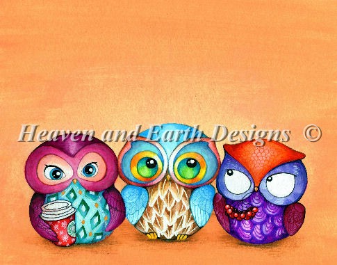 click here to view larger image of Autumn Owl Trio (chart)