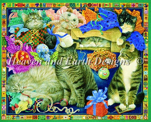 click here to view larger image of Cats With All the Presents (chart)
