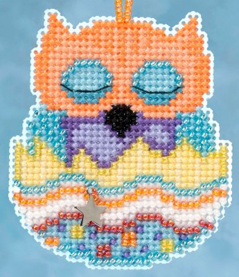 click here to view larger image of Tango Owlets - Spring Charmed Ornament series (counted cross stitch kit)
