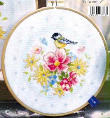 click here to view larger image of Bird and Flower (counted cross stitch kit)