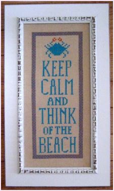 click here to view larger image of Keep Calm And Think Of The Beach (chart)