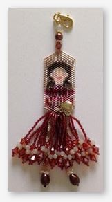click here to view larger image of Felicity Rose - A School Girl Fob (bead kit)