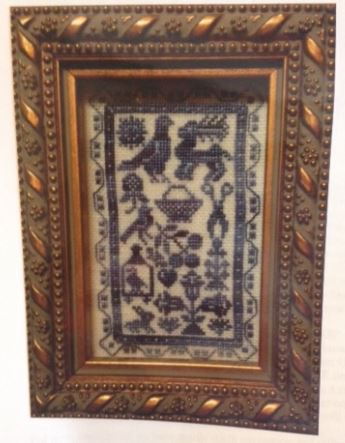 click here to view larger image of Miniature Sampler II - Silk Tudor French Blue (counted cross stitch kit)