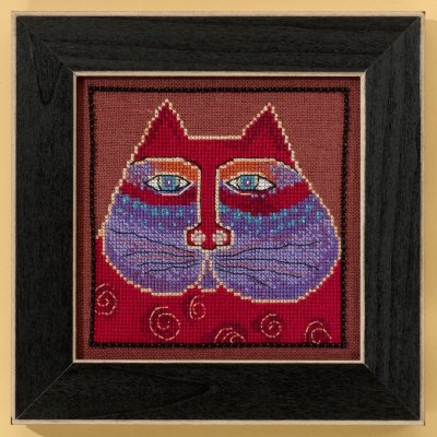 click here to view larger image of Red Cat - Cats Collection (Linen) (counted cross stitch kit)