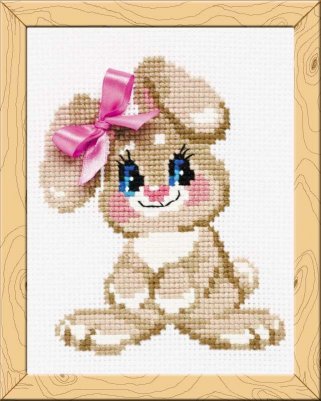 click here to view larger image of Baby Rabbit - Happy Bee (counted cross stitch kit)