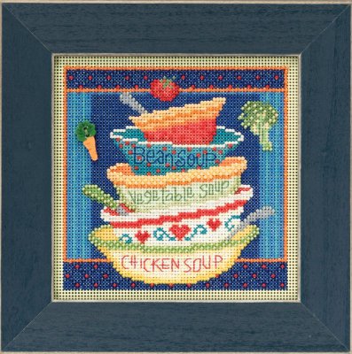 click here to view larger image of Soup Bowls (counted cross stitch kit)