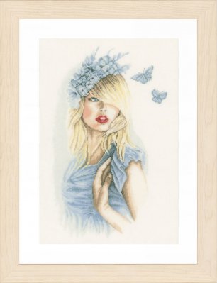 click here to view larger image of Blue Butterflies (counted cross stitch kit)
