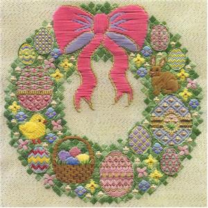 click here to view larger image of Springtime Wreath (counted canvas chart)