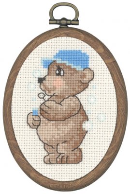click here to view larger image of Teddy Bubbles (counted cross stitch kit)