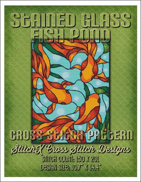 click here to view larger image of Stained Glass Fish Pond (chart)