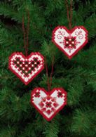 click here to view larger image of Hardanger Heart Ornament - Set of 3 Assorted (Hardanger and Cut Work)